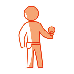 worker man silhouette icon vector illustration graphic design