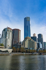 Fototapeta na wymiar Beautiful Melbourne cityscape with Yarra river view