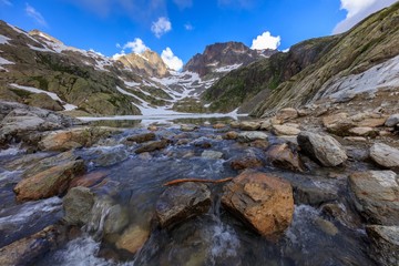 Fototapeta na wymiar Lac Blanc, Graian Alps, France