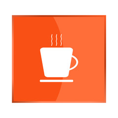 Vector icon indicates the existence of a cafe, dining room. In this place you can eat