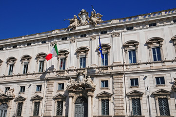 Fototapeta na wymiar Roma, piazza del Quirinale - il palazzo della Consulta