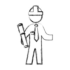 worker construction silhouette icon vector illustration graphic design