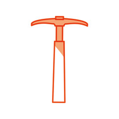 pickaxe tool construction vector icon illustration graphic design