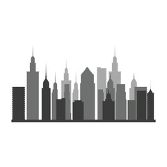 Obraz premium city panoramic skyline view. urban architectural buildings. vector illustration