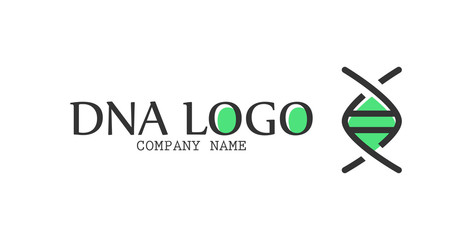 Obraz premium biotechnology dna logotype. Medicine, science, laboratory,Technology DNA vector concept