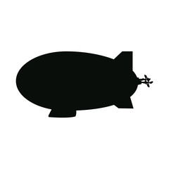 airship zeppelin modern design flat style vector illustration