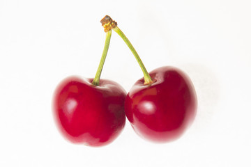 Cherry fruit isolated on white background
