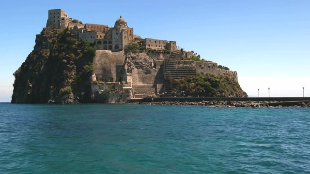 Church, fortress, prision and Monastery of the island Ischia, Bay of Naples