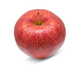 Red apple on white background