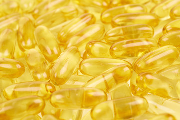 Surface covered with softgel pills