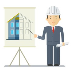 engineer at presentation