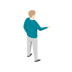 Show Man On White Background