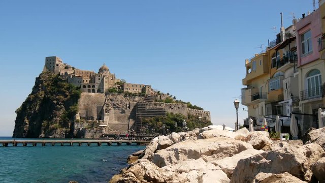 Church, fortress, prision and Monastery of the island Ischia, Bay of Naples