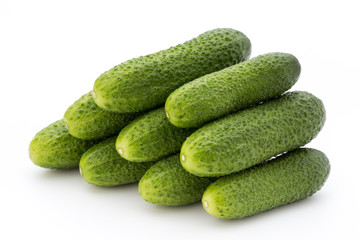 The first spring ecologically cucumbers.