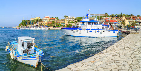 Panorama of Kassiopi, town in Corfu, Greece