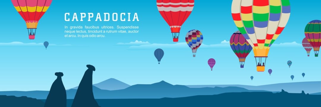 Cappadocia and balloon travel in the sky