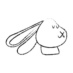 cute rabbit with scarf winter christmas image vector illustration