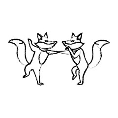 christmas fox celebration cartoon festive vector illustration