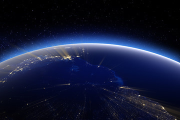 South America - Brazil. Elements of this image furnished by NASA