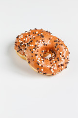 Lovely donuts on white background