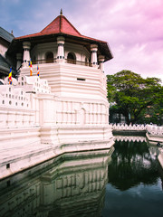 One of the towers at the famous Temple of the Sacred Tooth Relic. Kandy, Sri Lanka.