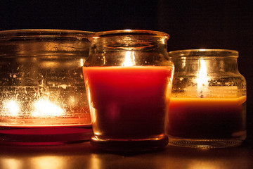 Glowing Candles in the Night