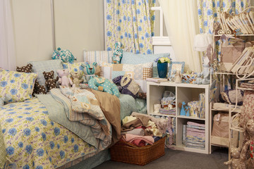 Touching mess in the children's room. Interior