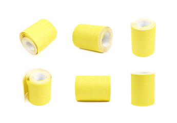 Roll of a sandpaper isolated