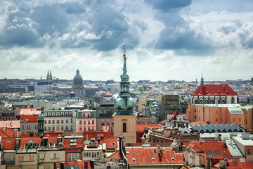 Red roofs in Prague