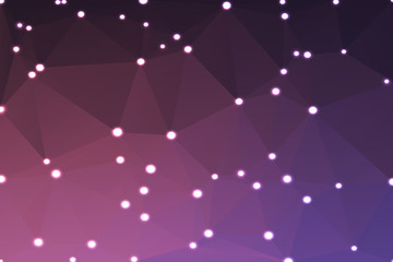 Purple blue pink geometric background with lights
