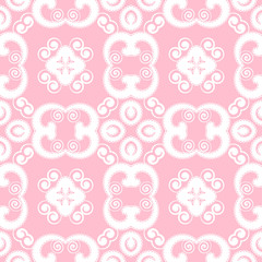 Naklejka premium Abstract seamless pattern with curling elements. Vector Illustration.