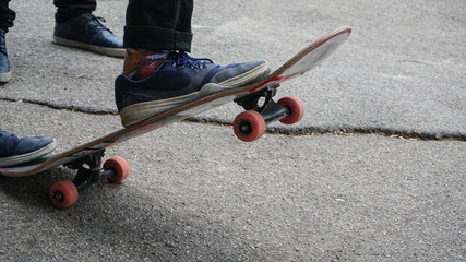 Fototapeta na wymiar Skateboarder Close Up