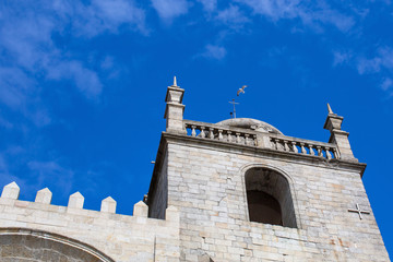 Se do Porto (Porto Cathedral) against the blue sky. Portugal.