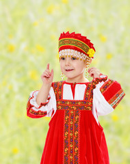 Girl in Russian national costume.