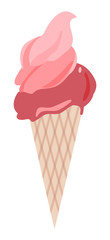 pink ice cream cone