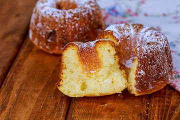 Homemade canneles bordelais, French dessert