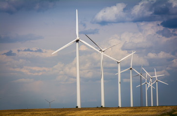 Wind Turbines on a farm