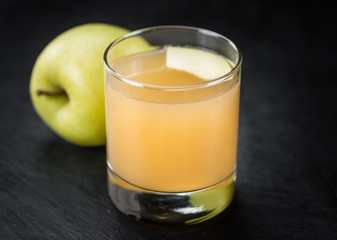 Portion of Juice (apple) (selective focus)