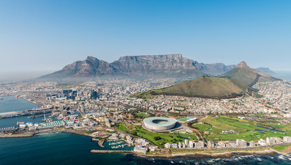 Kaapstad (luchtfoto vanuit een helikopter)