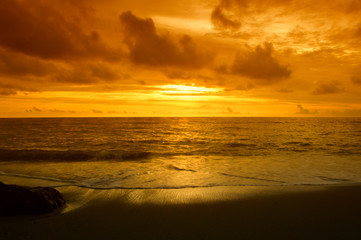 sunset at sea background