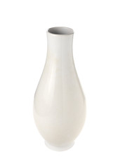 White ceramic bottle on white background