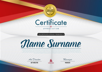 Certificate template luxury and diploma style,vector illustration.