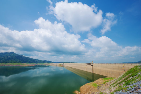 Khun Dan Prakan Chon Dam at Nakhon Nayok, Thailand