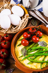 Omelette with vegetables