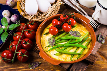 Omelette with vegetables