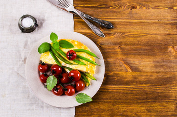 Omelette with vegetables