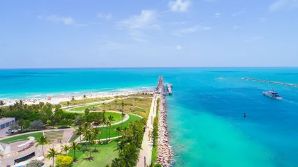 Cercles muraux Photo aérienne Aerial view of South Beach. Miami Beach. Florida. USA. 