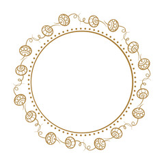 Vector boho style beads frame