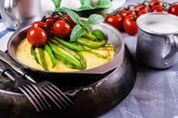 Omelette with vegetables