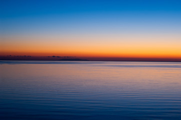 Sunset in Baja Mexico bay